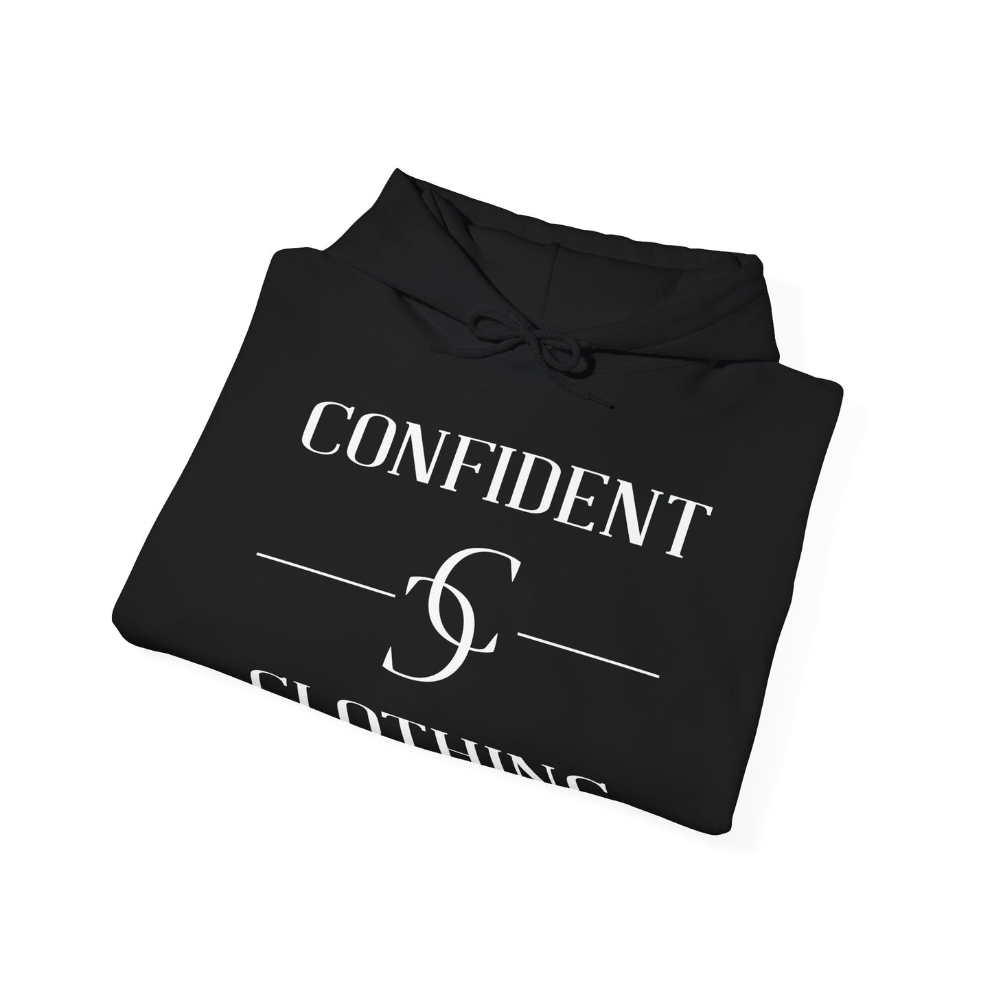 cc (Unisex) multi-color Confident Clothing Luxury Hooded Sweatshirt (white logo)