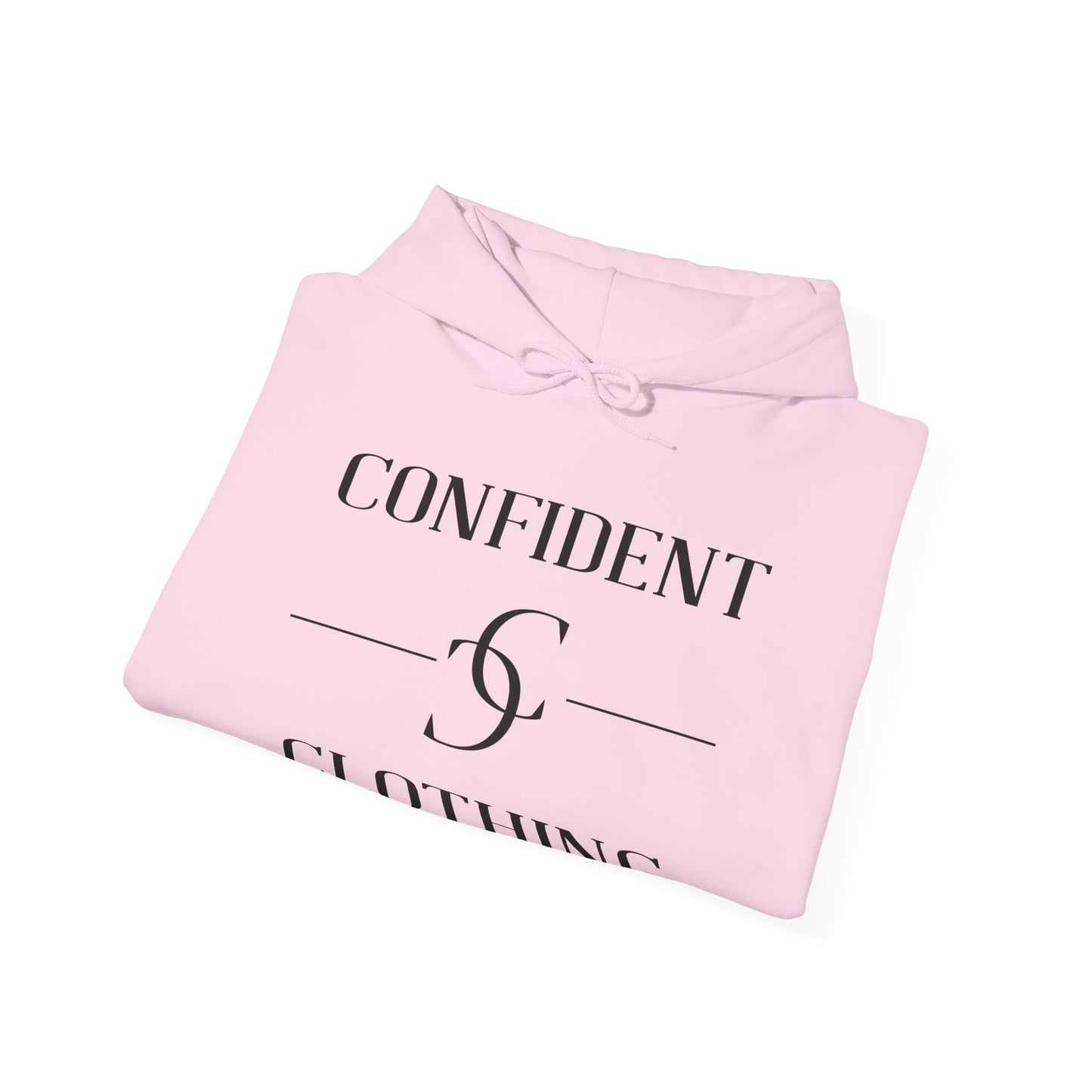 cc (Unisex) multi-color Confident Clothing Luxury Hooded Sweatshirt (black logo)