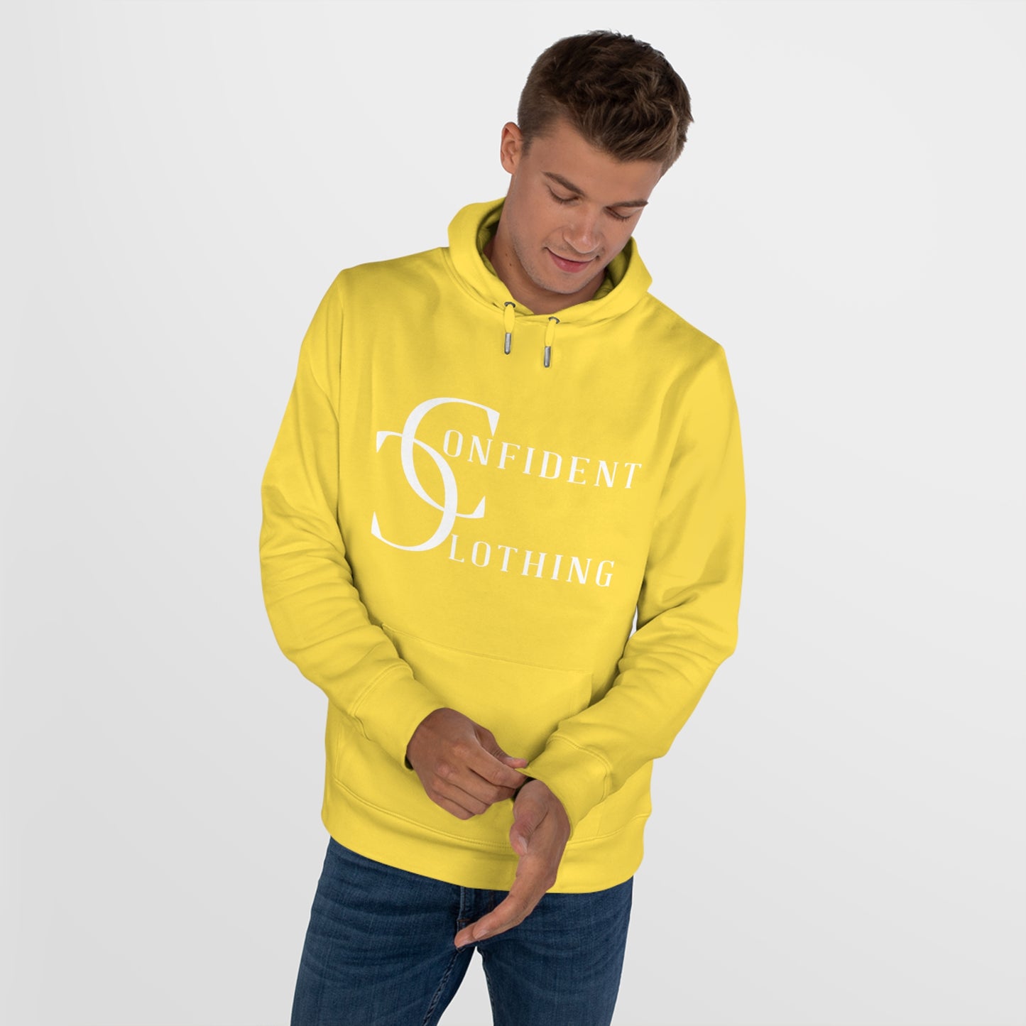 (hoodie unisex) multi-color Confident Clothing Luxury Hooded Sweatshirt (wcc white logo)