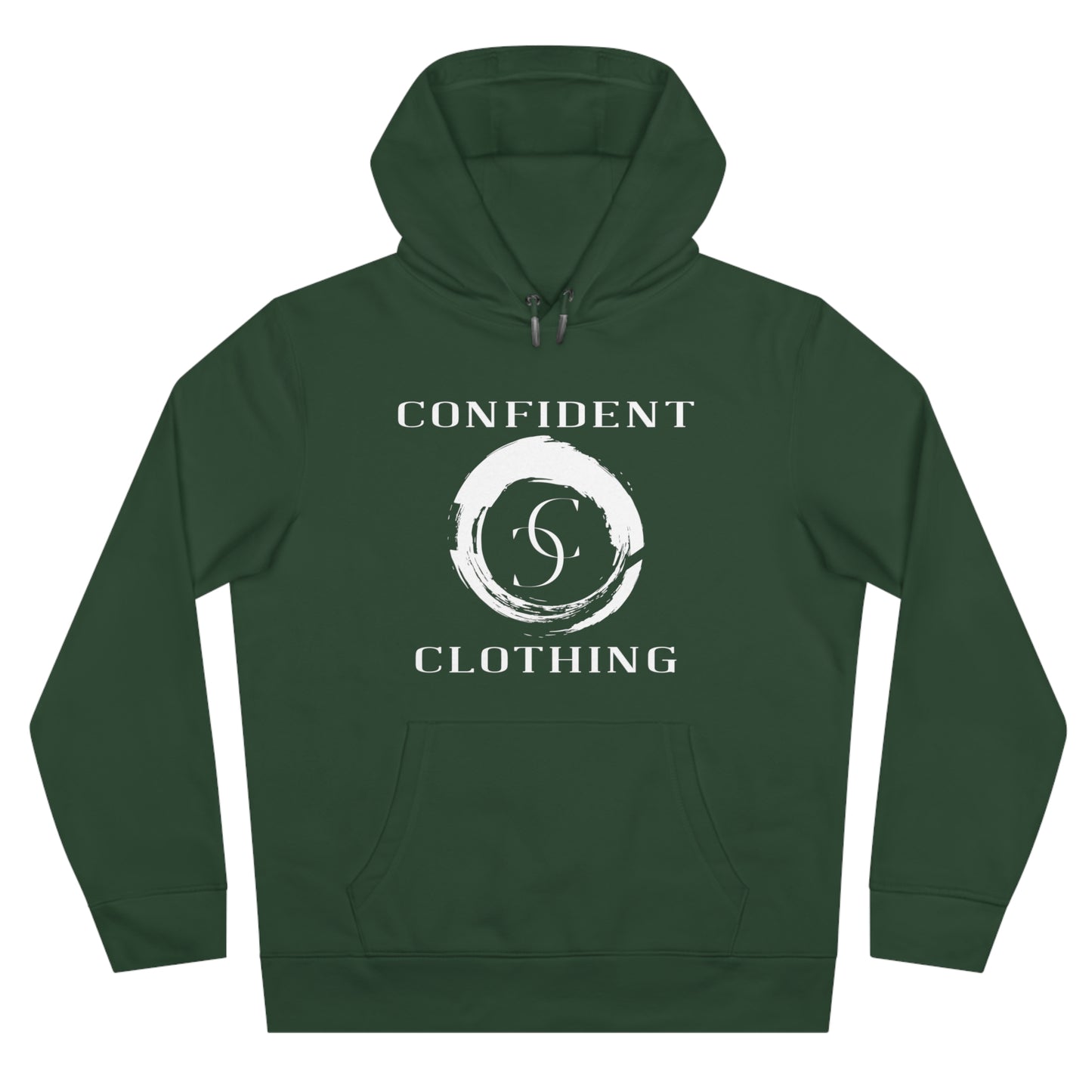 (hoodie unisex) multi-color Confident Clothing Luxury Hooded Sweatshirt (big cc circle white logo)