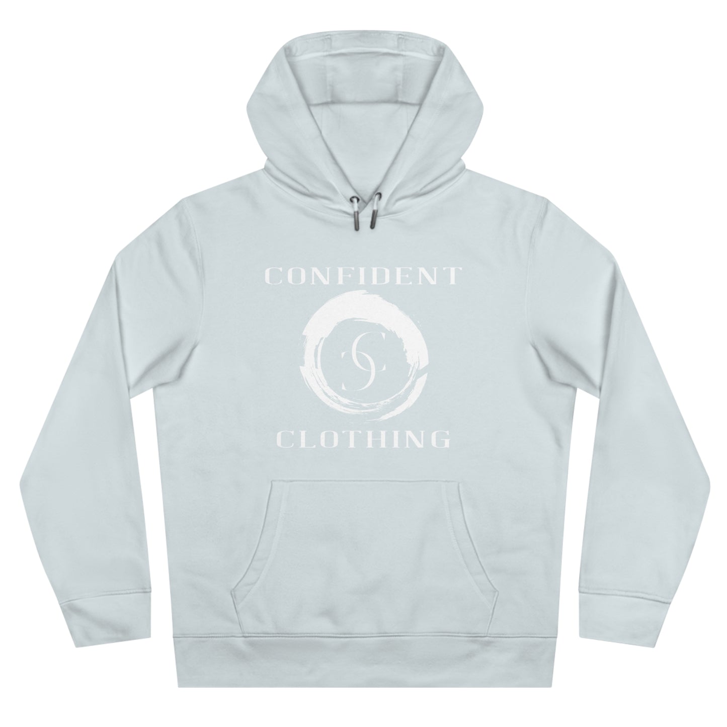(hoodie unisex) multi-color Confident Clothing Luxury Hooded Sweatshirt (big cc circle white logo)