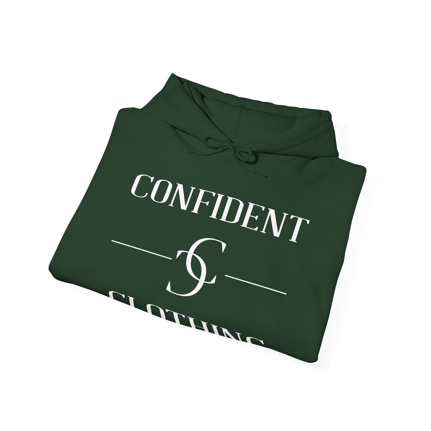 cc (Unisex) multi-color Confident Clothing Luxury Hooded Sweatshirt (white logo)