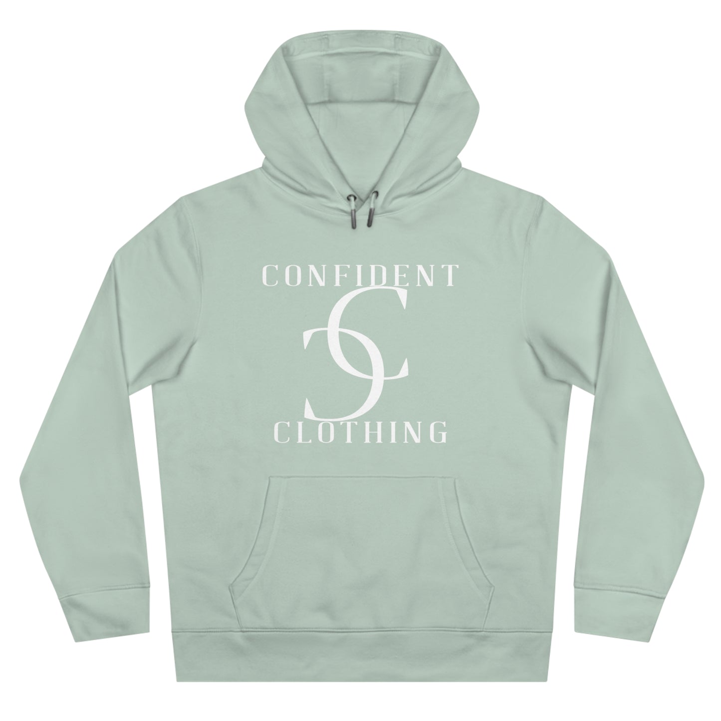 (hoodie unisex) multi-color Confident Clothing Luxury Hooded Sweatshirt (big cc white logo)