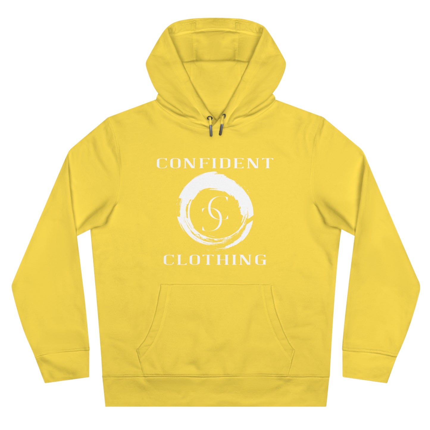 (hoodie unisex) multi-color Confident Clothing Luxury Hooded Sweatshirt (big cc circle white logo)