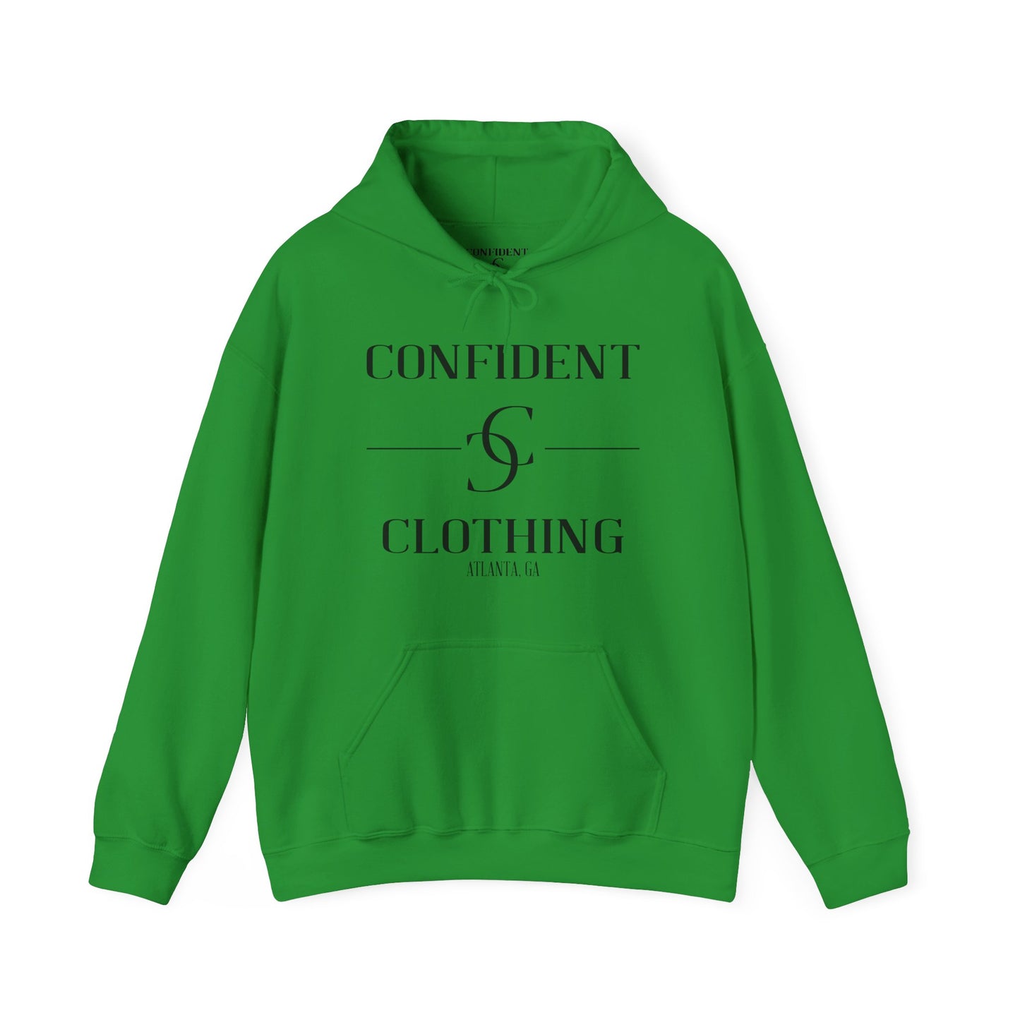 cc (Unisex) multi-color Confident Clothing Luxury Hooded Sweatshirt (black logo)