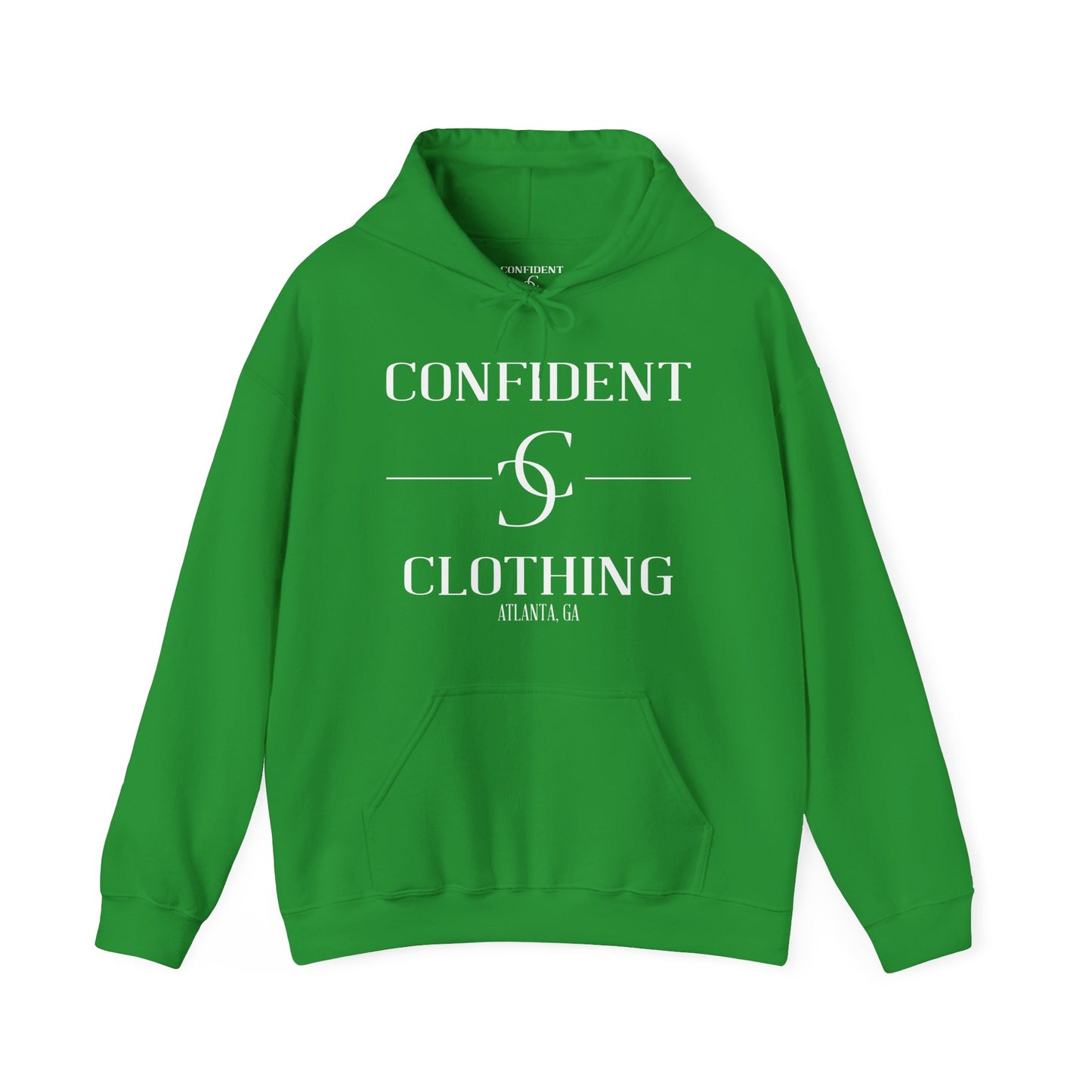 cc (Unisex) multi-color Confident Clothing Luxury Hooded Sweatshirt (white logo)