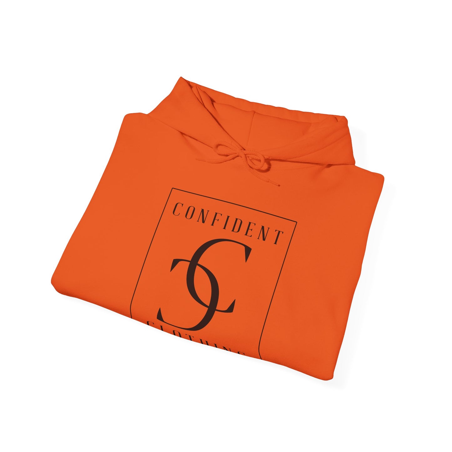 cc (Unisex) multi-color Confident Clothing Luxury Hooded Sweatshirt (black logo)
