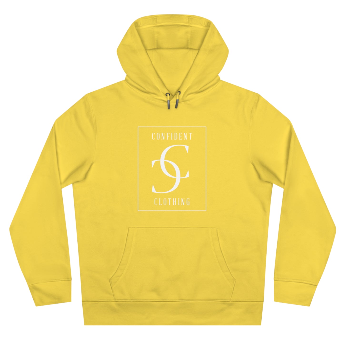 (hoodie unisex) multi-color Confident Clothing Luxury Hooded Sweatshirt (frame white logo)