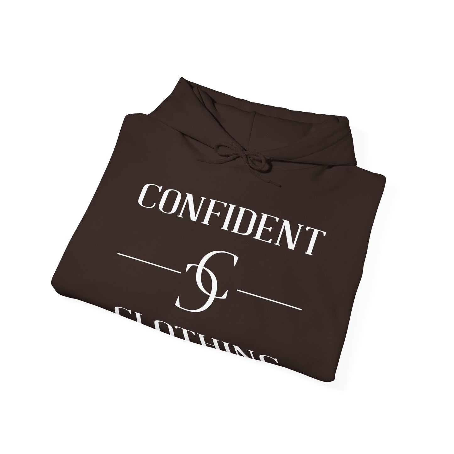 cc (Unisex) multi-color Confident Clothing Luxury Hooded Sweatshirt (white logo)
