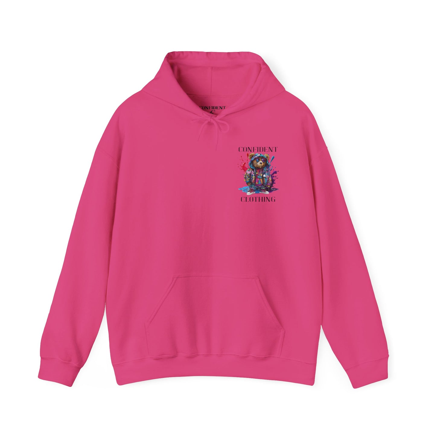 (Unisex) Confident Clothing Luxury Hooded Sweatshirt Urban Bear Collection (I Stay Drip Bear black logo)