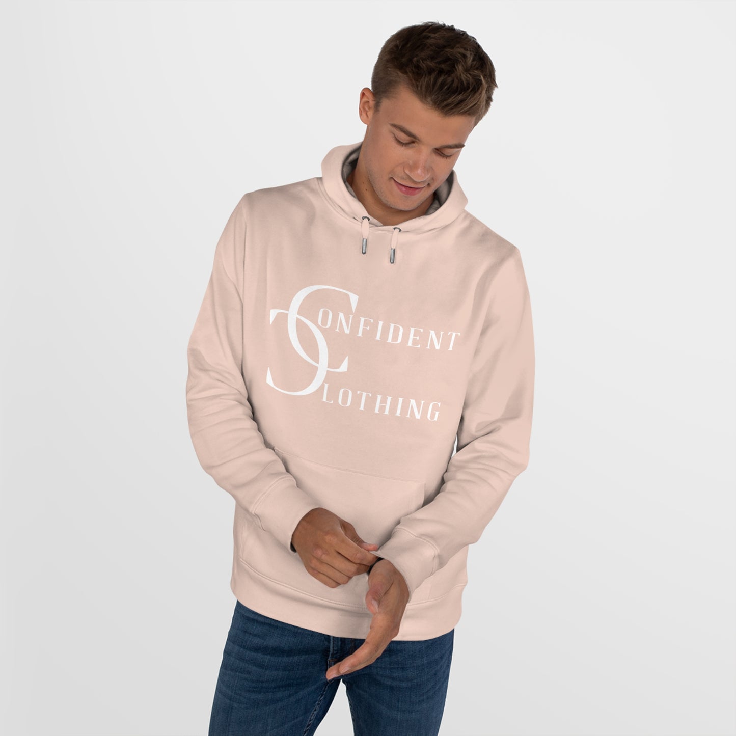 (hoodie unisex) multi-color Confident Clothing Luxury Hooded Sweatshirt (wcc white logo)