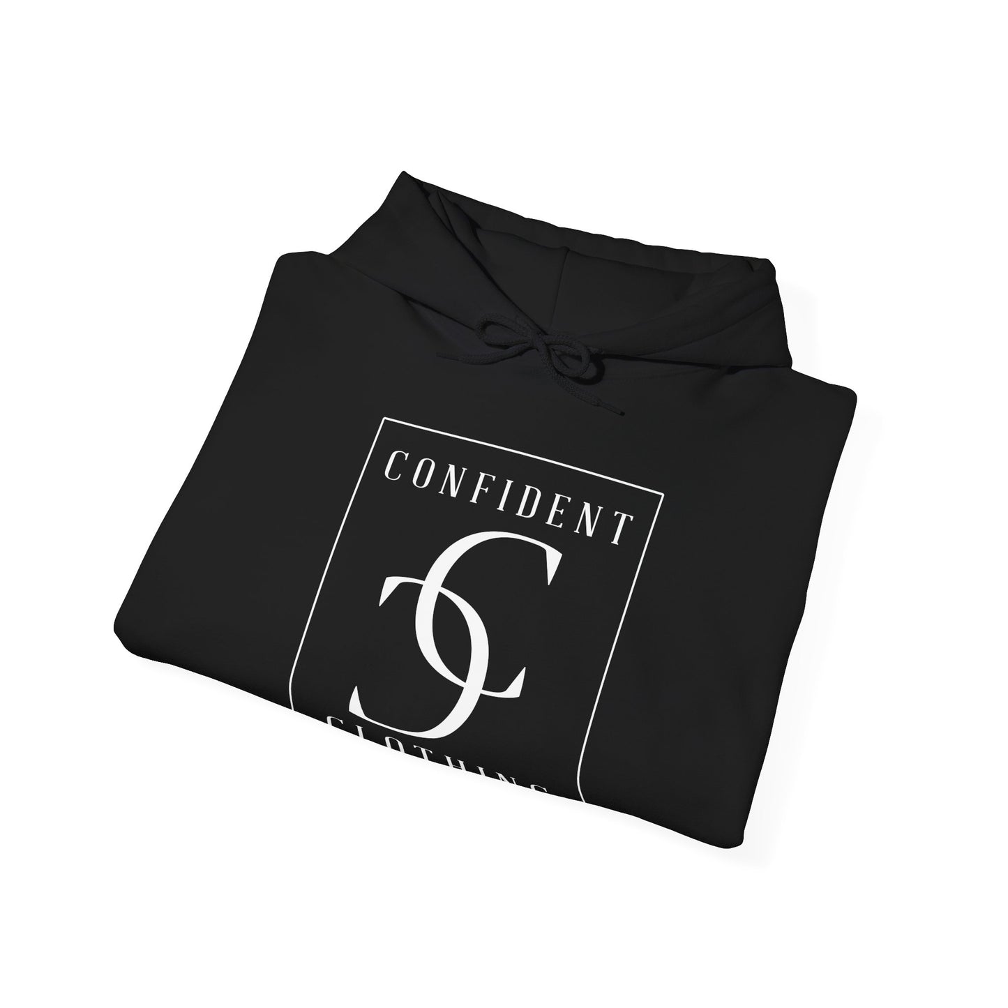 cc (Unisex) multi-color Confident Clothing Luxury Hooded Sweatshirt (frame white logo)