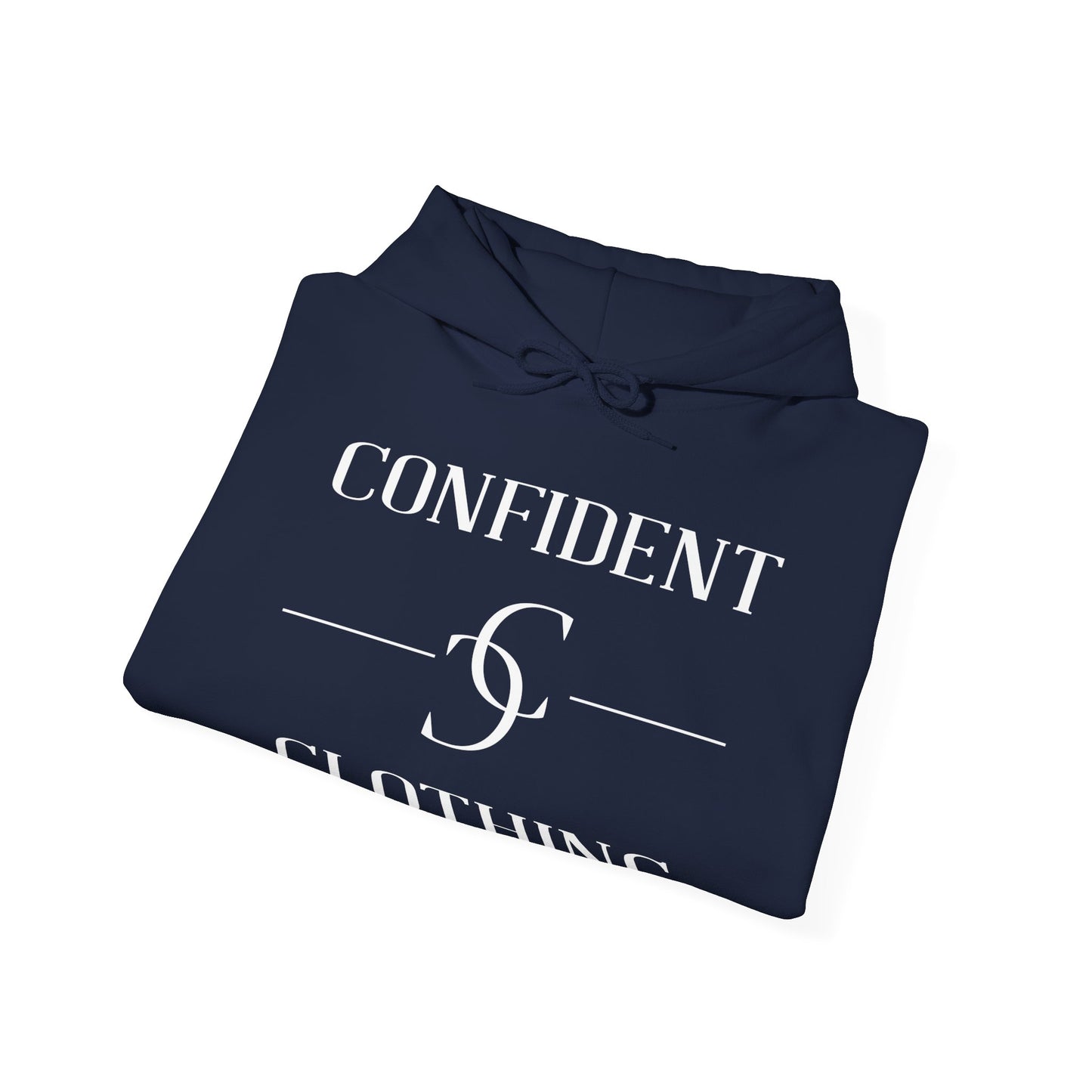 cc (Unisex) multi-color Confident Clothing Luxury Hooded Sweatshirt (white logo)