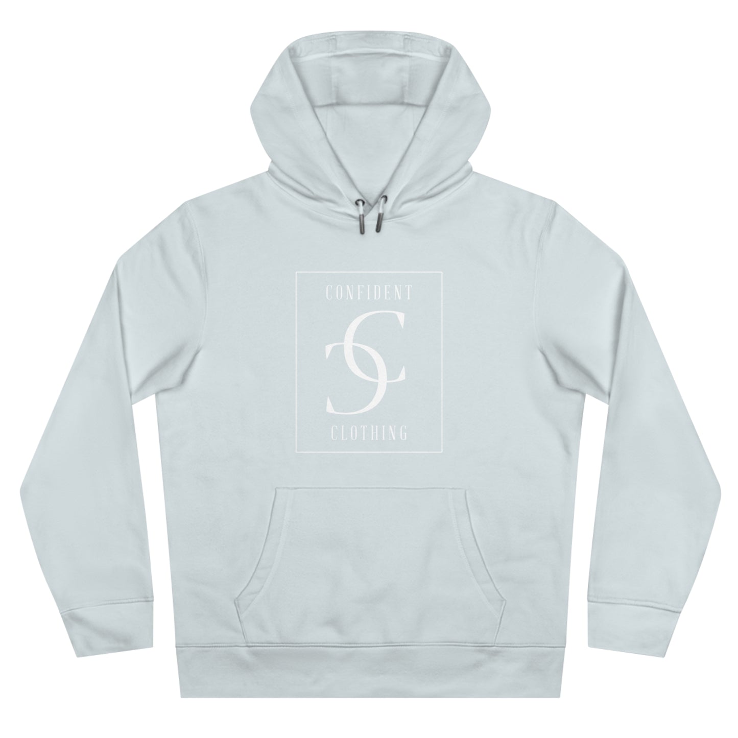 (hoodie unisex) multi-color Confident Clothing Luxury Hooded Sweatshirt (frame white logo)