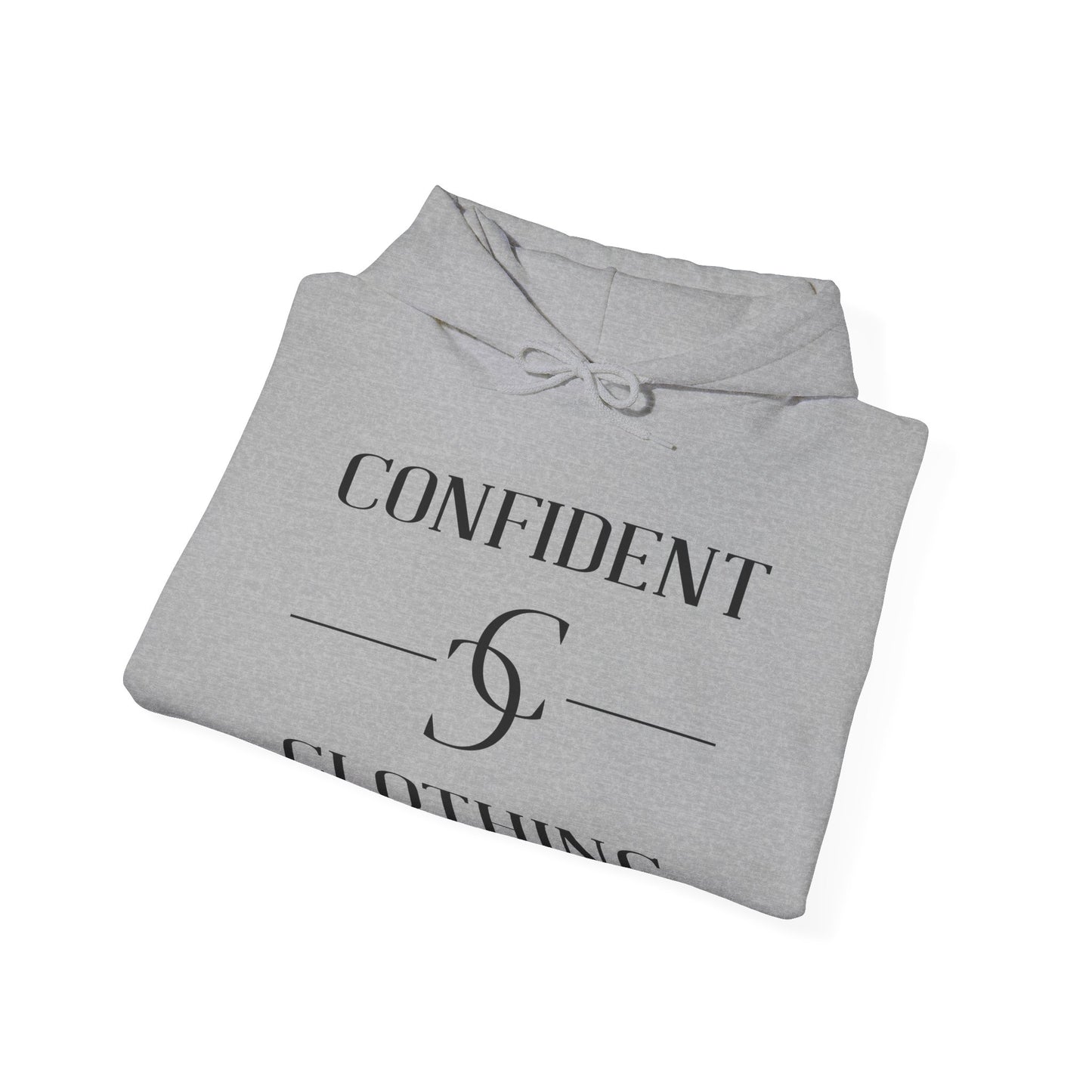 cc (Unisex) multi-color Confident Clothing Luxury Hooded Sweatshirt (black logo)