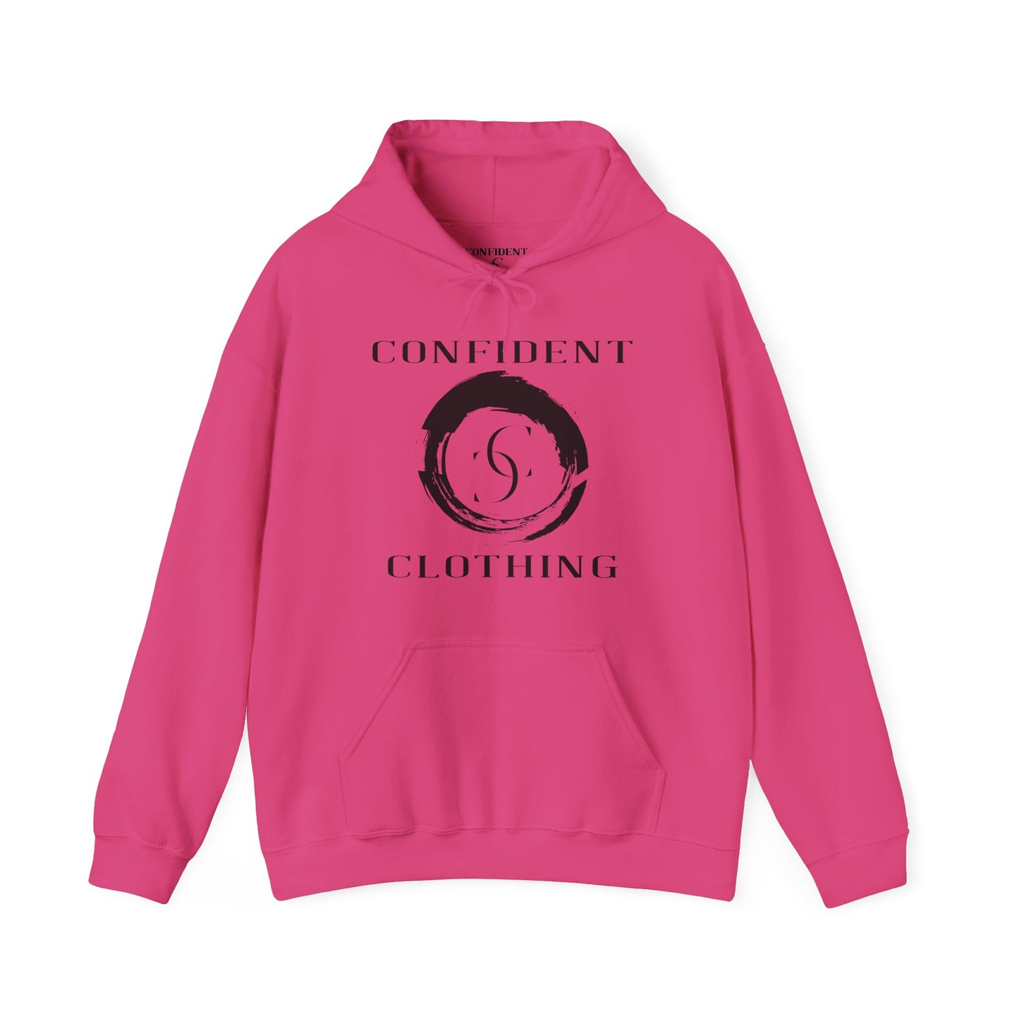 cc (Unisex) multi-color Confident Clothing Luxury Hooded Sweatshirt black logo swirl nc)