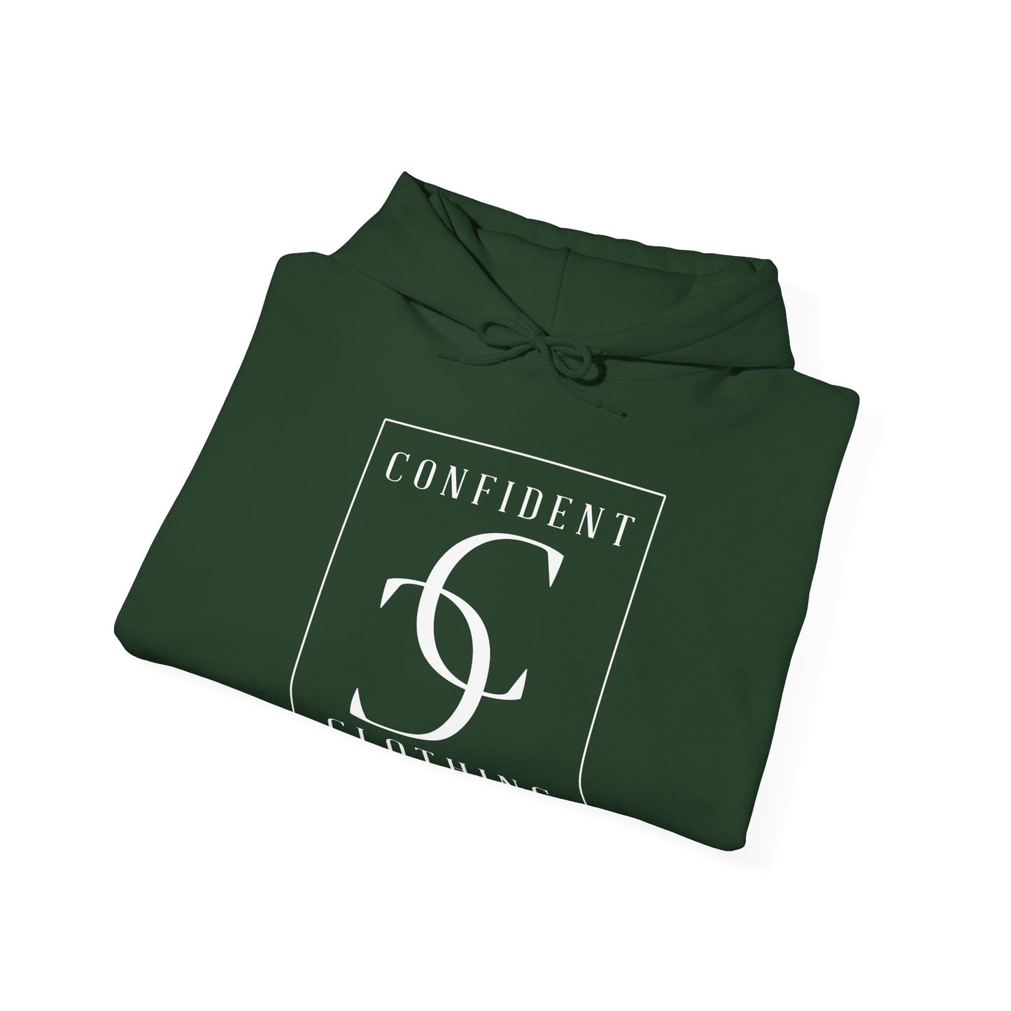 cc (Unisex) multi-color Confident Clothing Luxury Hooded Sweatshirt (frame white logo)