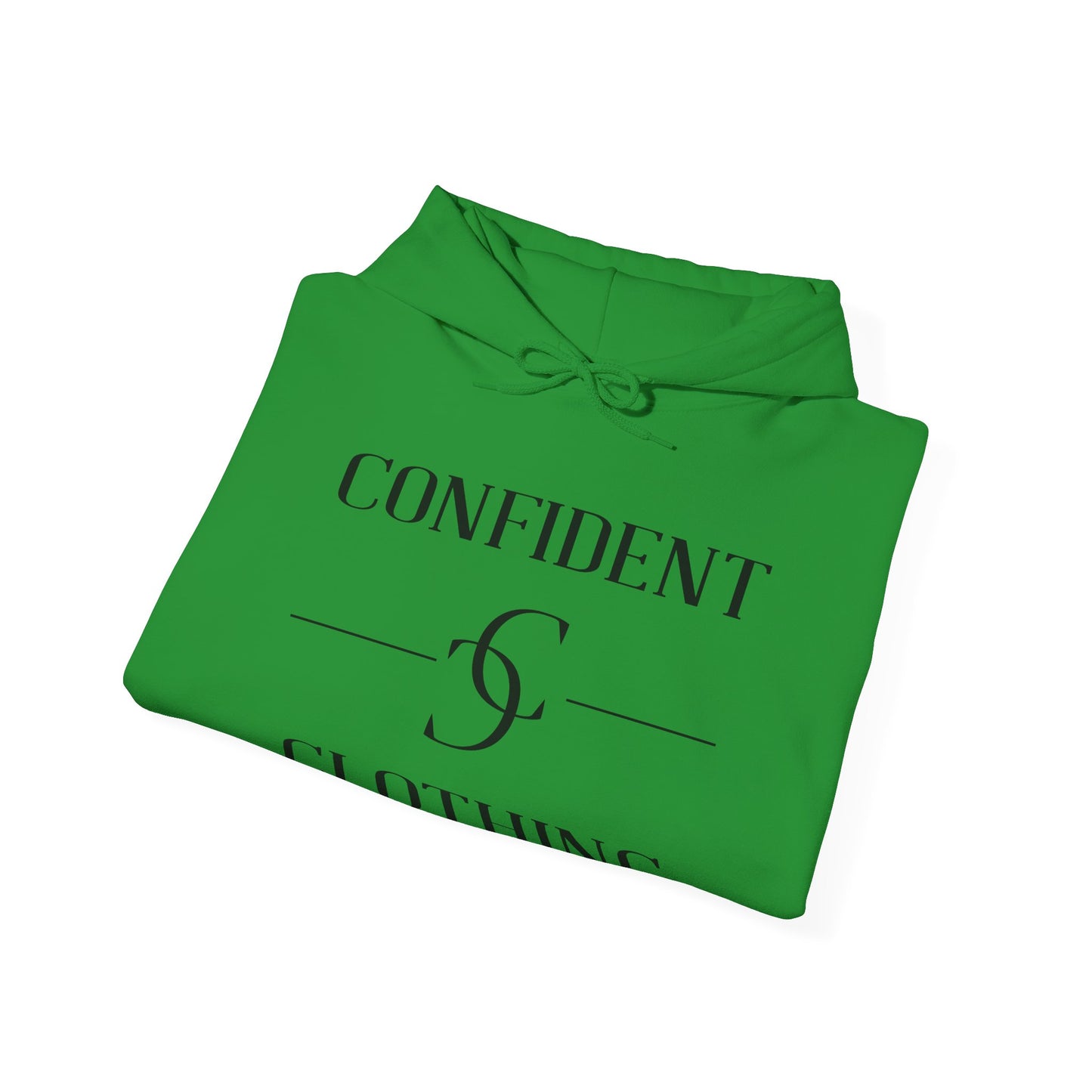 cc (Unisex) multi-color Confident Clothing Luxury Hooded Sweatshirt (black logo)