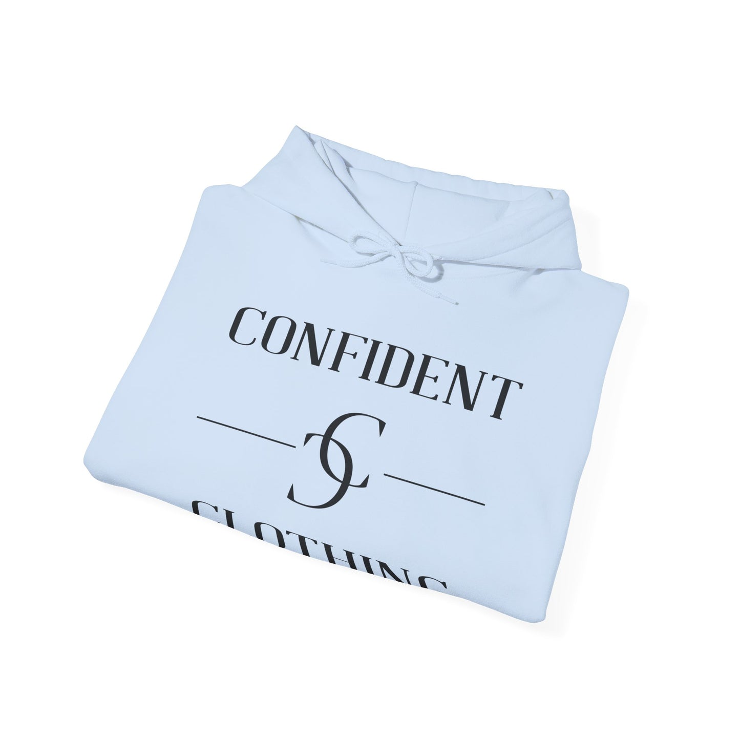 cc (Unisex) multi-color Confident Clothing Luxury Hooded Sweatshirt (black logo)