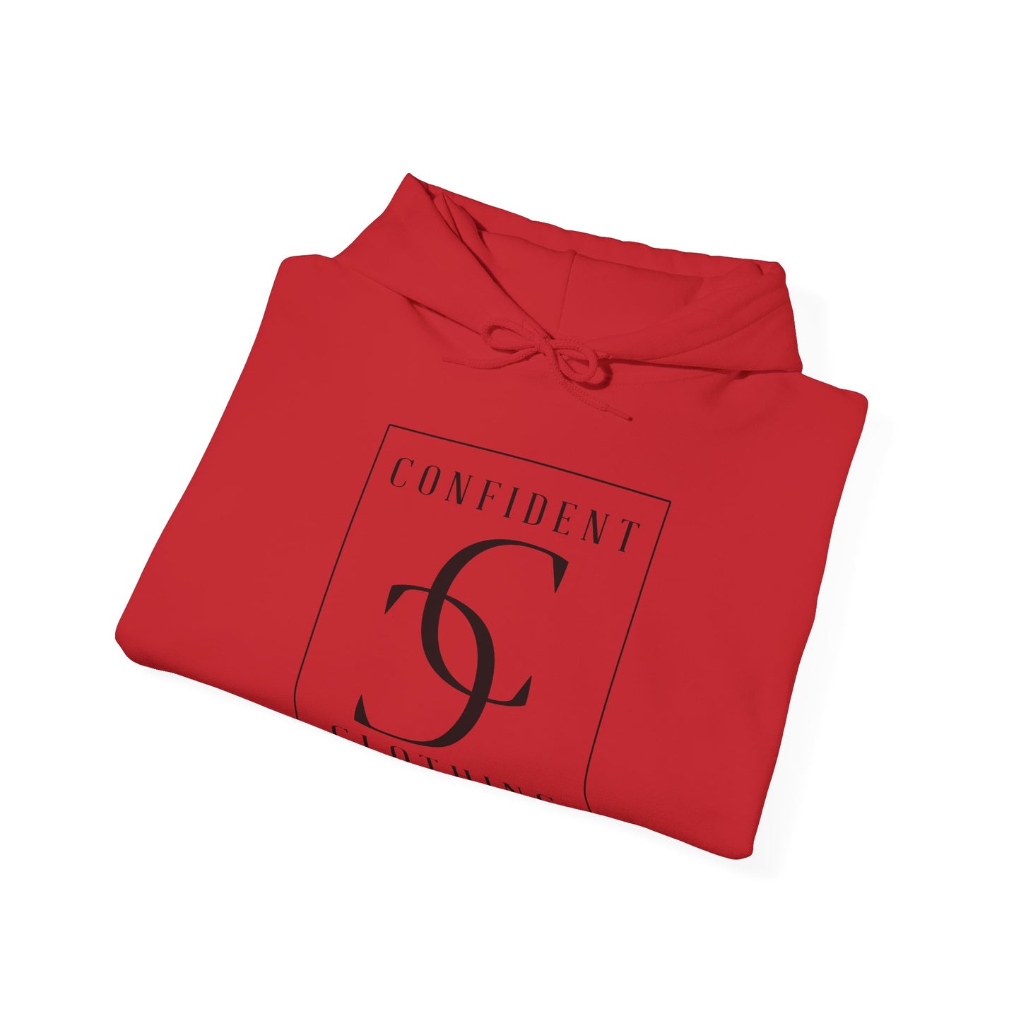 cc (Unisex) multi-color Confident Clothing Luxury Hooded Sweatshirt (black logo)