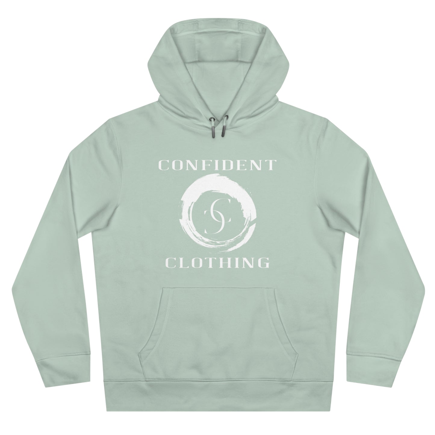 (hoodie unisex) multi-color Confident Clothing Luxury Hooded Sweatshirt (big cc circle white logo)
