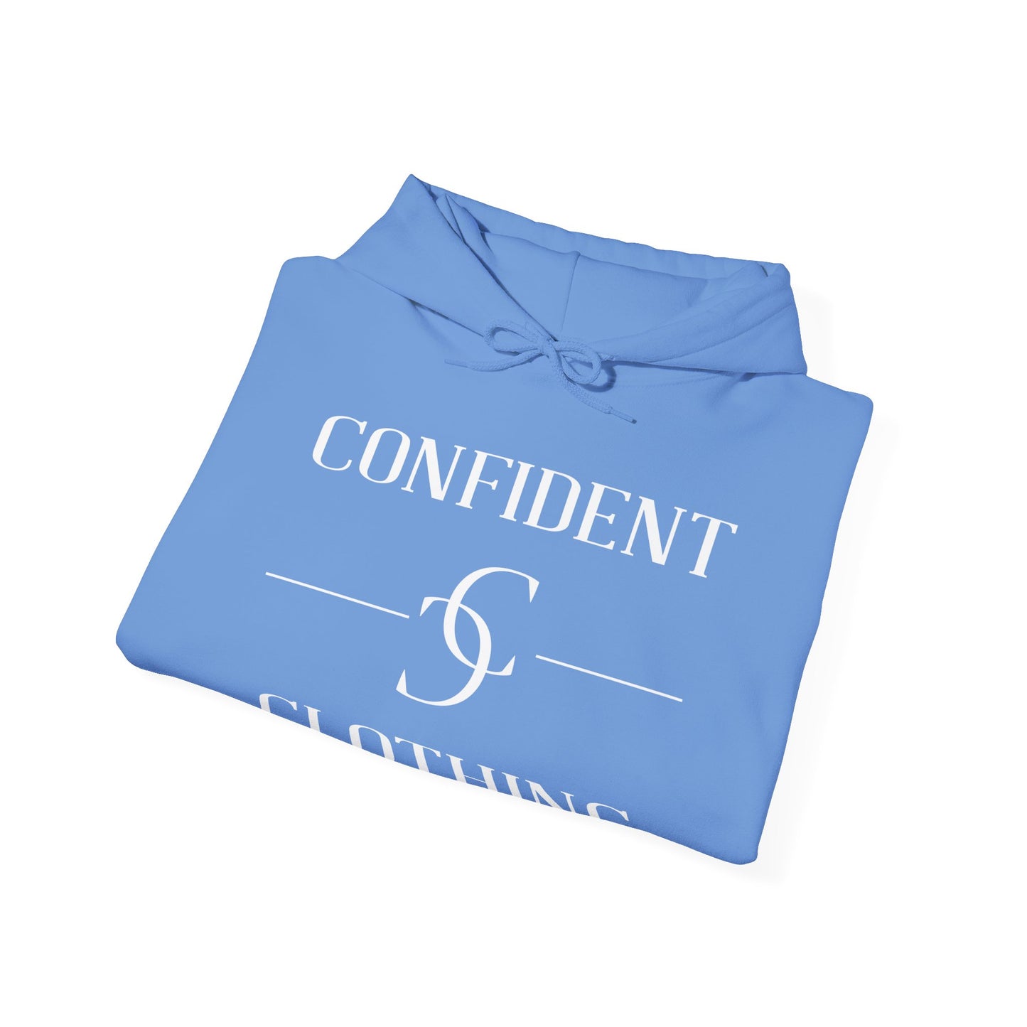cc (Unisex) multi-color Confident Clothing Luxury Hooded Sweatshirt (white logo)