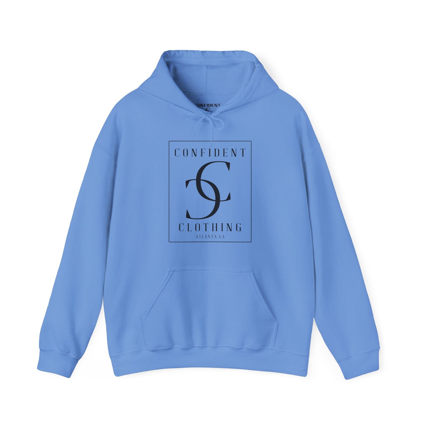 cc (Unisex) multi-color Confident Clothing Luxury Hooded Sweatshirt (black logo)