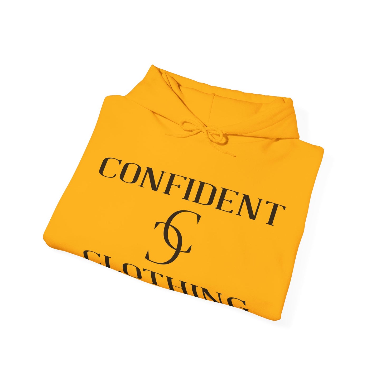 cc (Unisex) multi-color Confident Clothing Luxury Hooded Sweatshirt (black logo)
