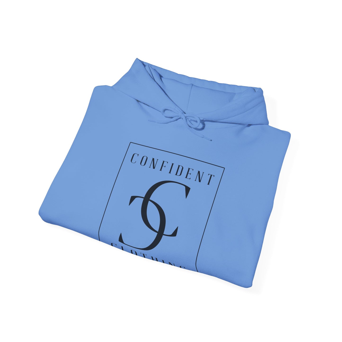 cc (Unisex) multi-color Confident Clothing Luxury Hooded Sweatshirt (black logo)