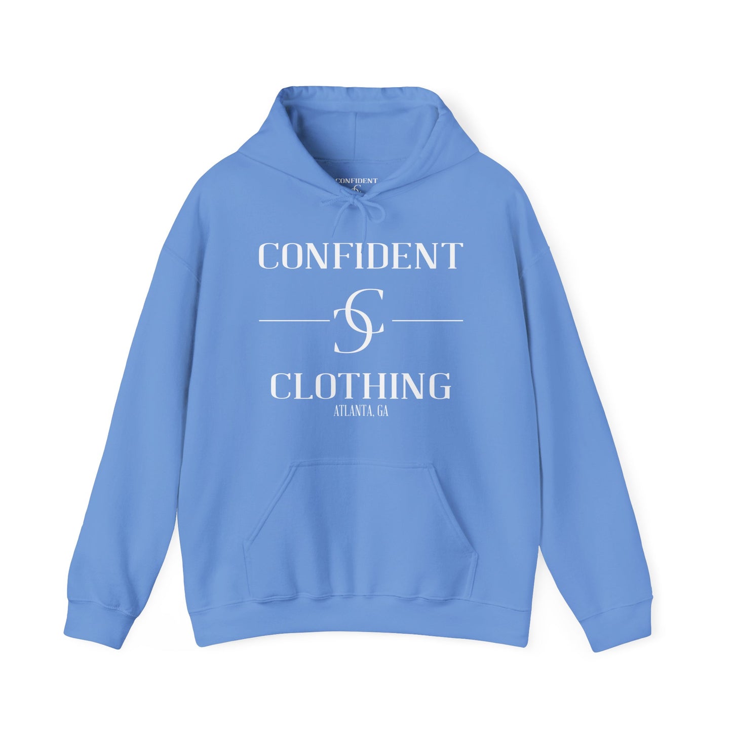 cc (Unisex) multi-color Confident Clothing Luxury Hooded Sweatshirt (white logo)