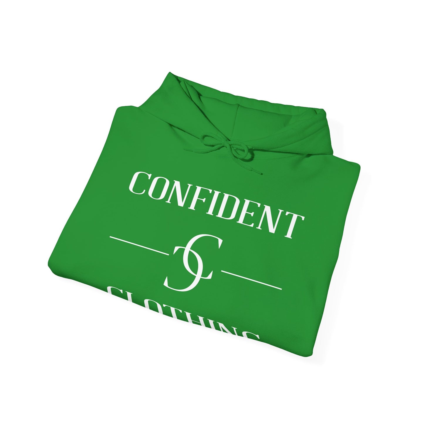 cc (Unisex) multi-color Confident Clothing Luxury Hooded Sweatshirt (white logo)