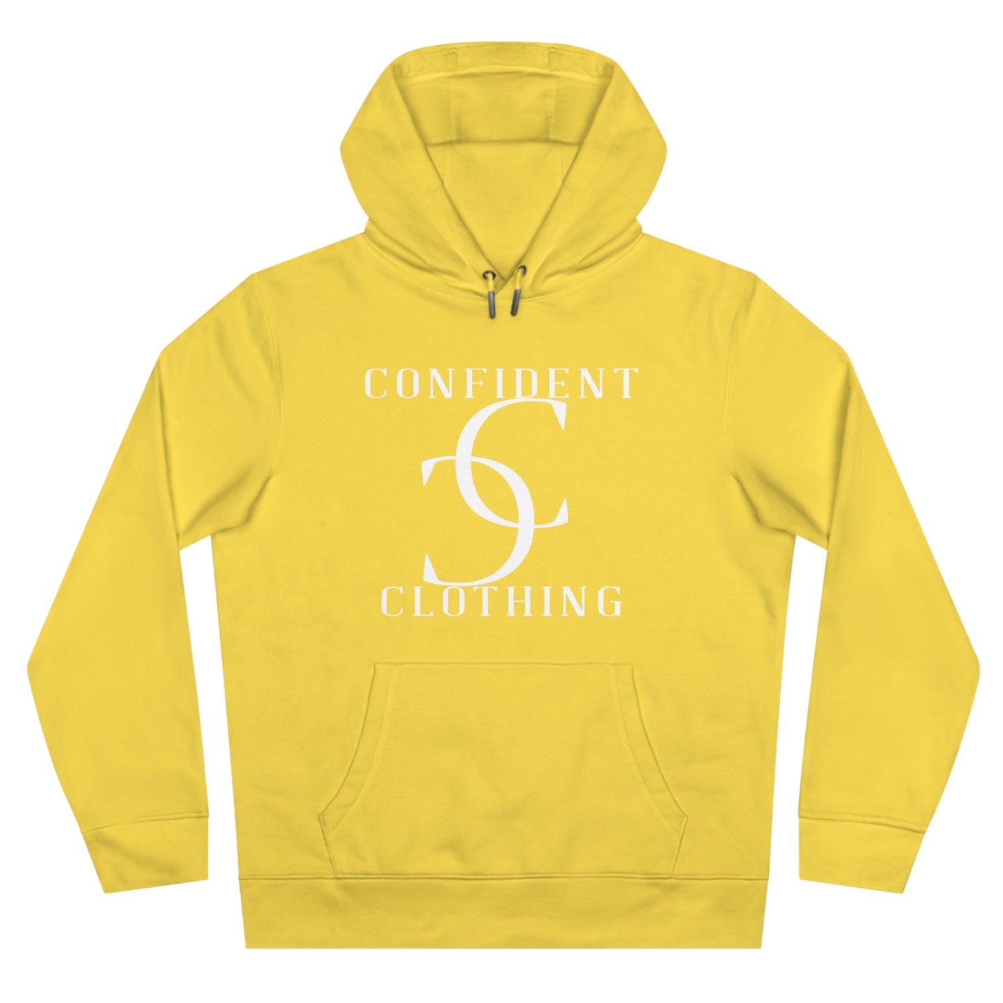 (hoodie unisex) multi-color Confident Clothing Luxury Hooded Sweatshirt (big cc white logo)