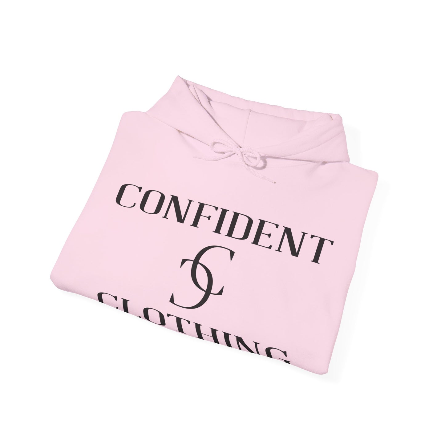 cc (Unisex) multi-color Confident Clothing Luxury Hooded Sweatshirt (black logo)