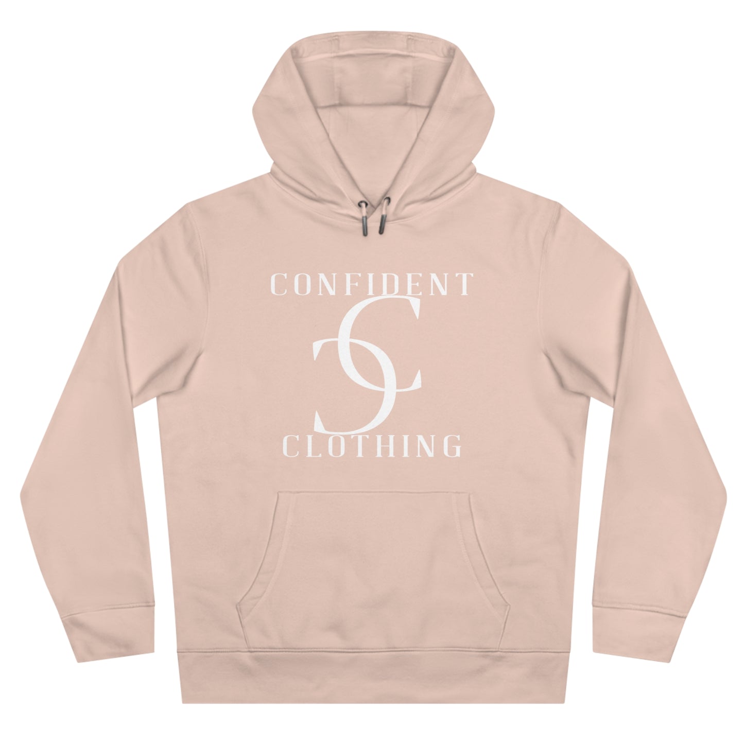 (hoodie unisex) multi-color Confident Clothing Luxury Hooded Sweatshirt (big cc white logo)