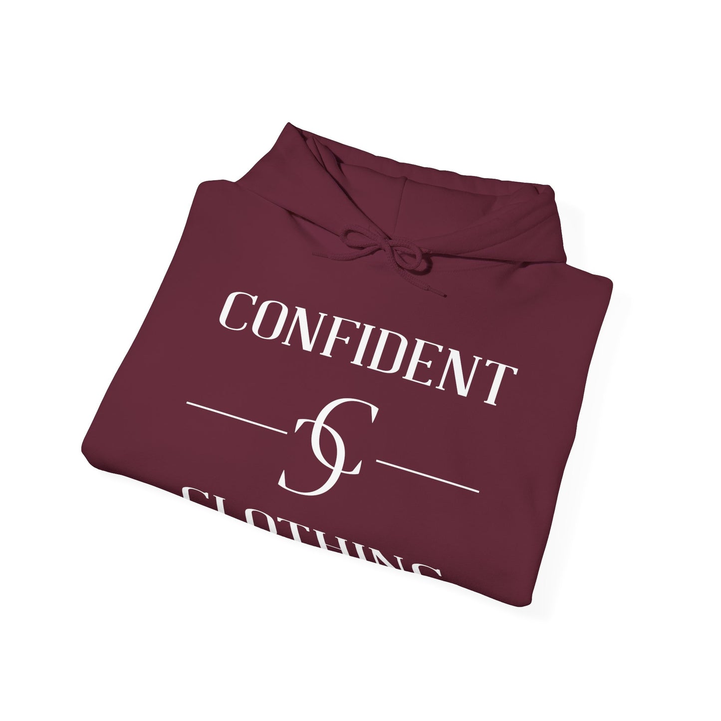 cc (Unisex) multi-color Confident Clothing Luxury Hooded Sweatshirt (white logo)