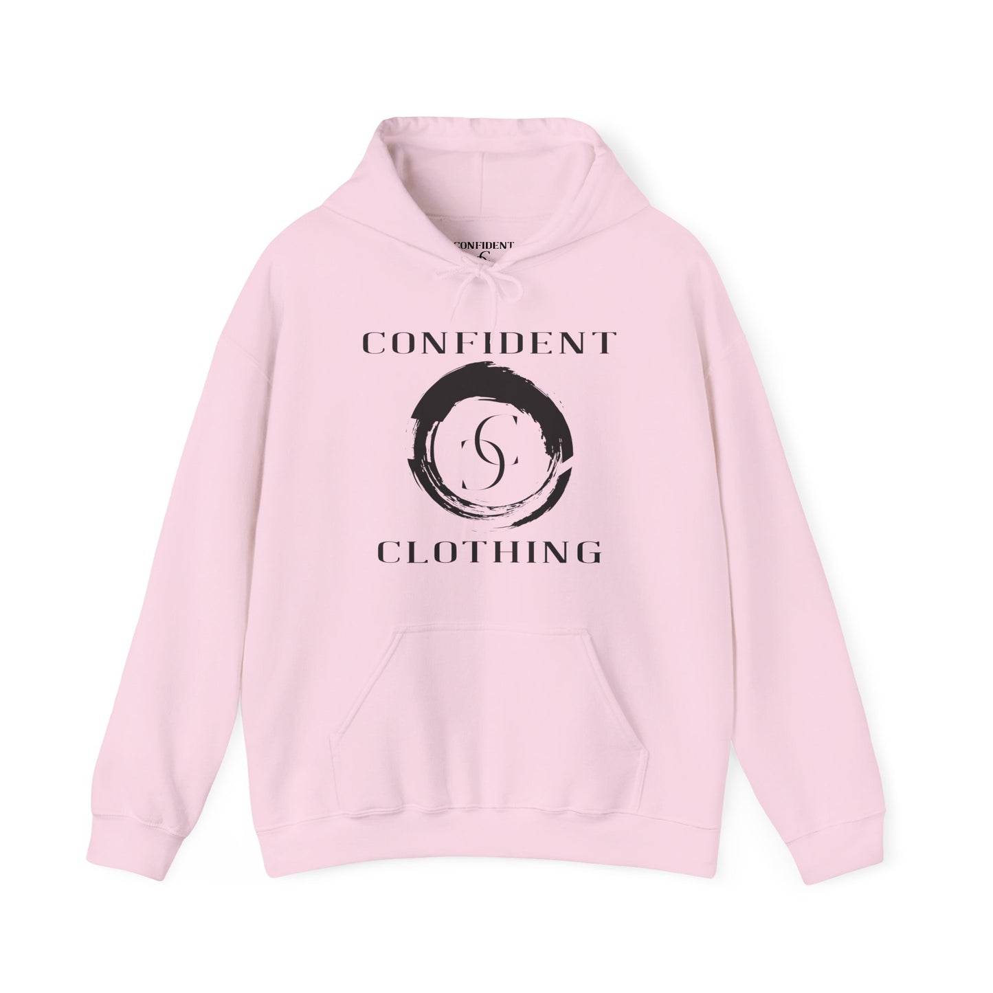 cc (Unisex) multi-color Confident Clothing Luxury Hooded Sweatshirt black logo swirl nc)