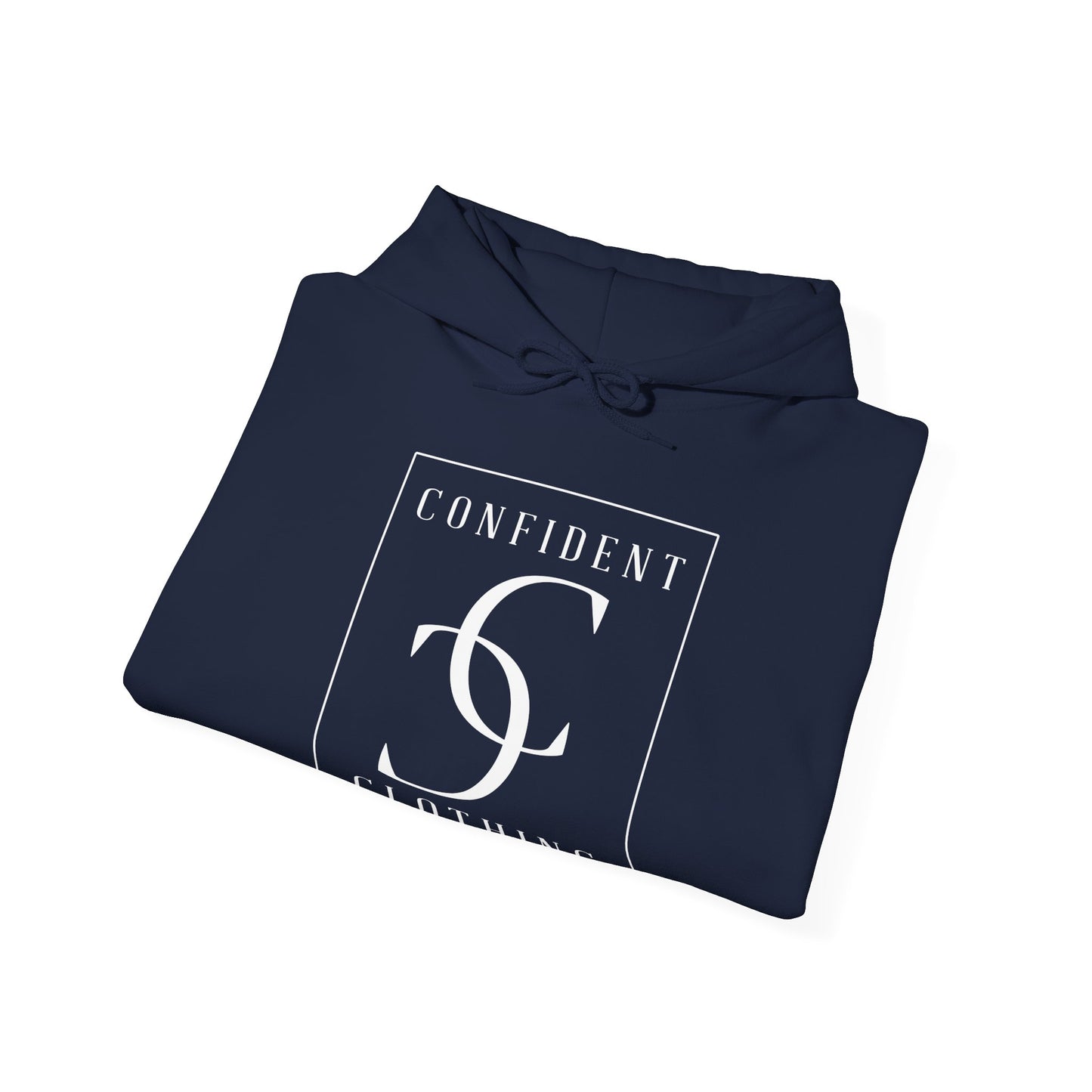 cc (Unisex) multi-color Confident Clothing Luxury Hooded Sweatshirt (frame white logo)
