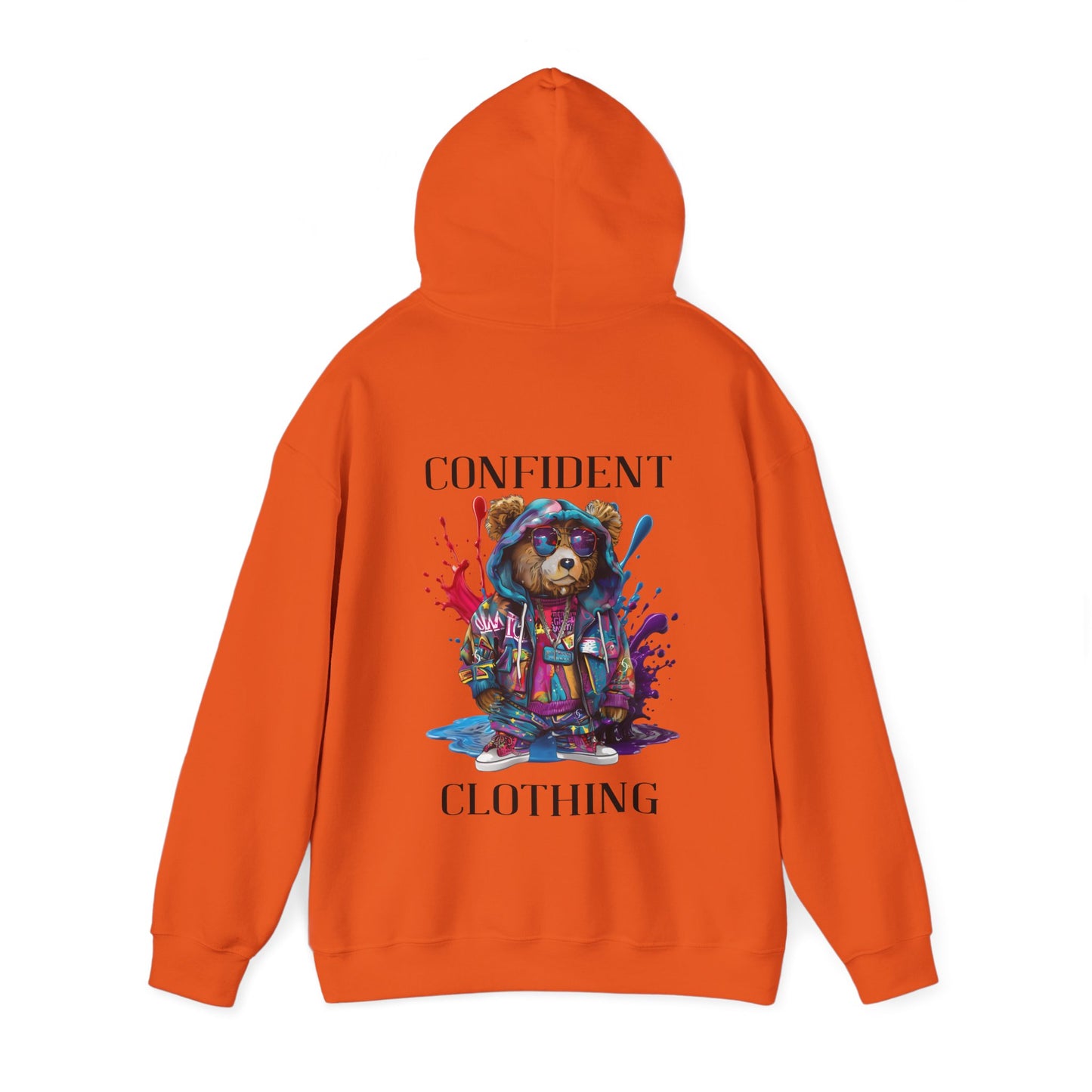 (Unisex) Confident Clothing Luxury Hooded Sweatshirt Urban Bear Collection (I Stay Drip Bear black logo)