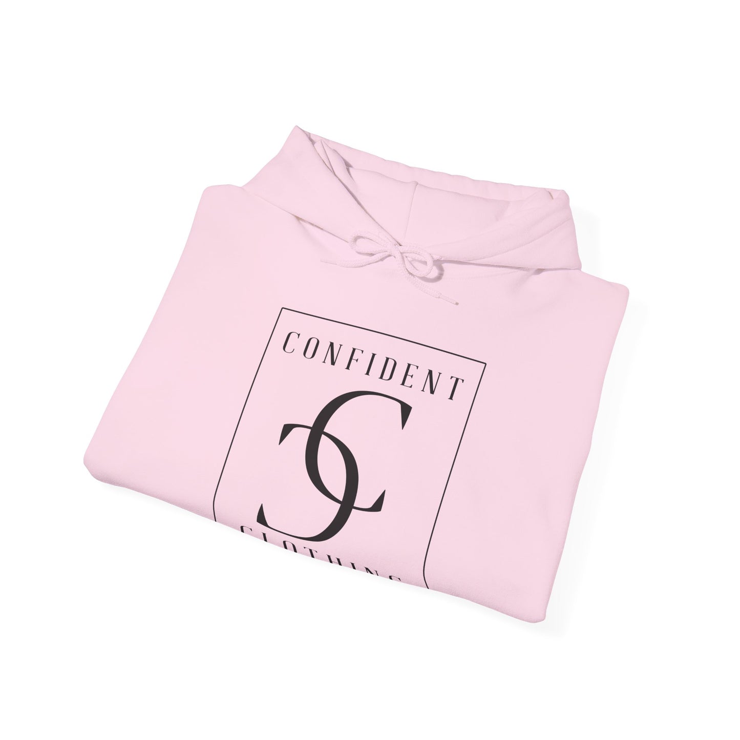 cc (Unisex) multi-color Confident Clothing Luxury Hooded Sweatshirt (black logo)