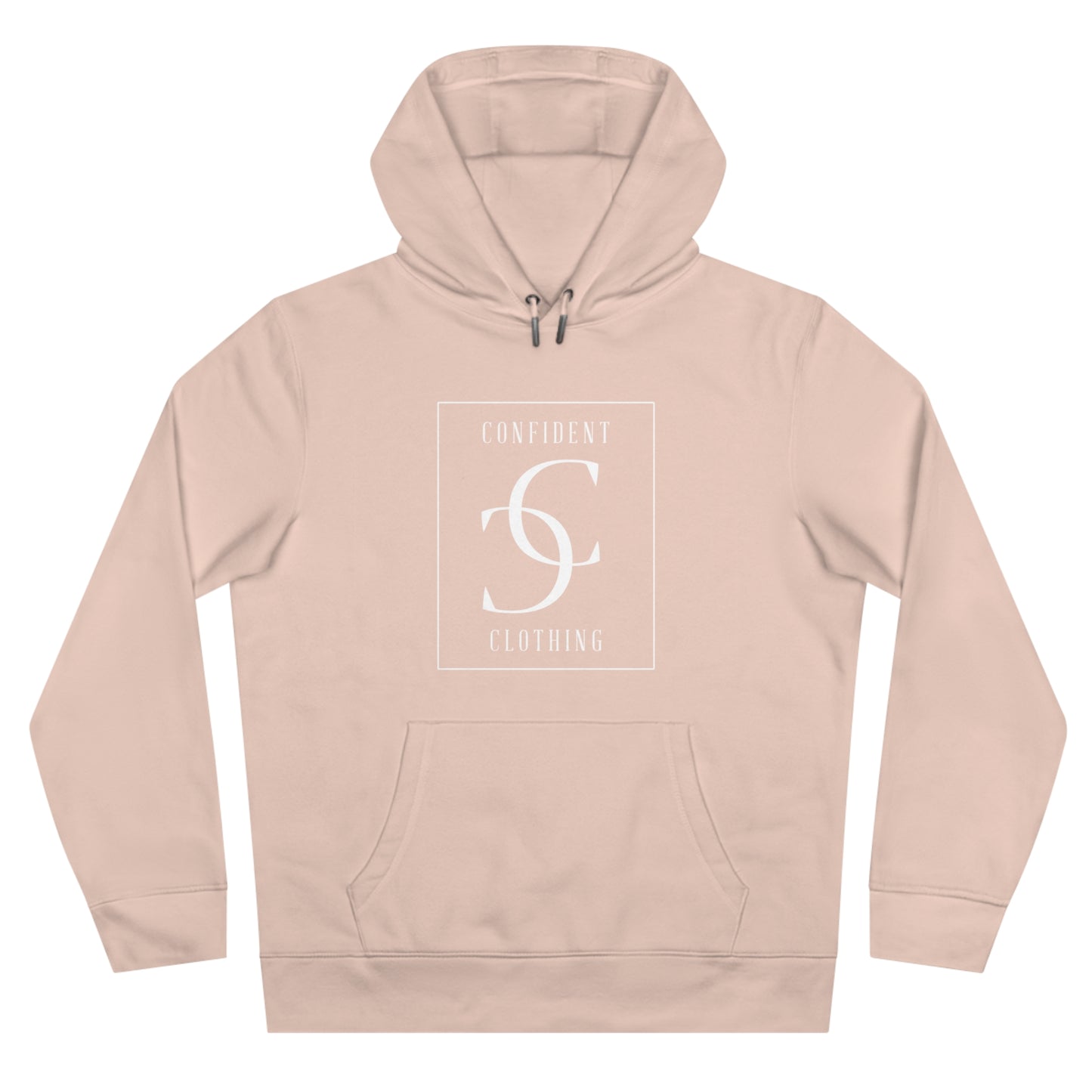 (hoodie unisex) multi-color Confident Clothing Luxury Hooded Sweatshirt (frame white logo)
