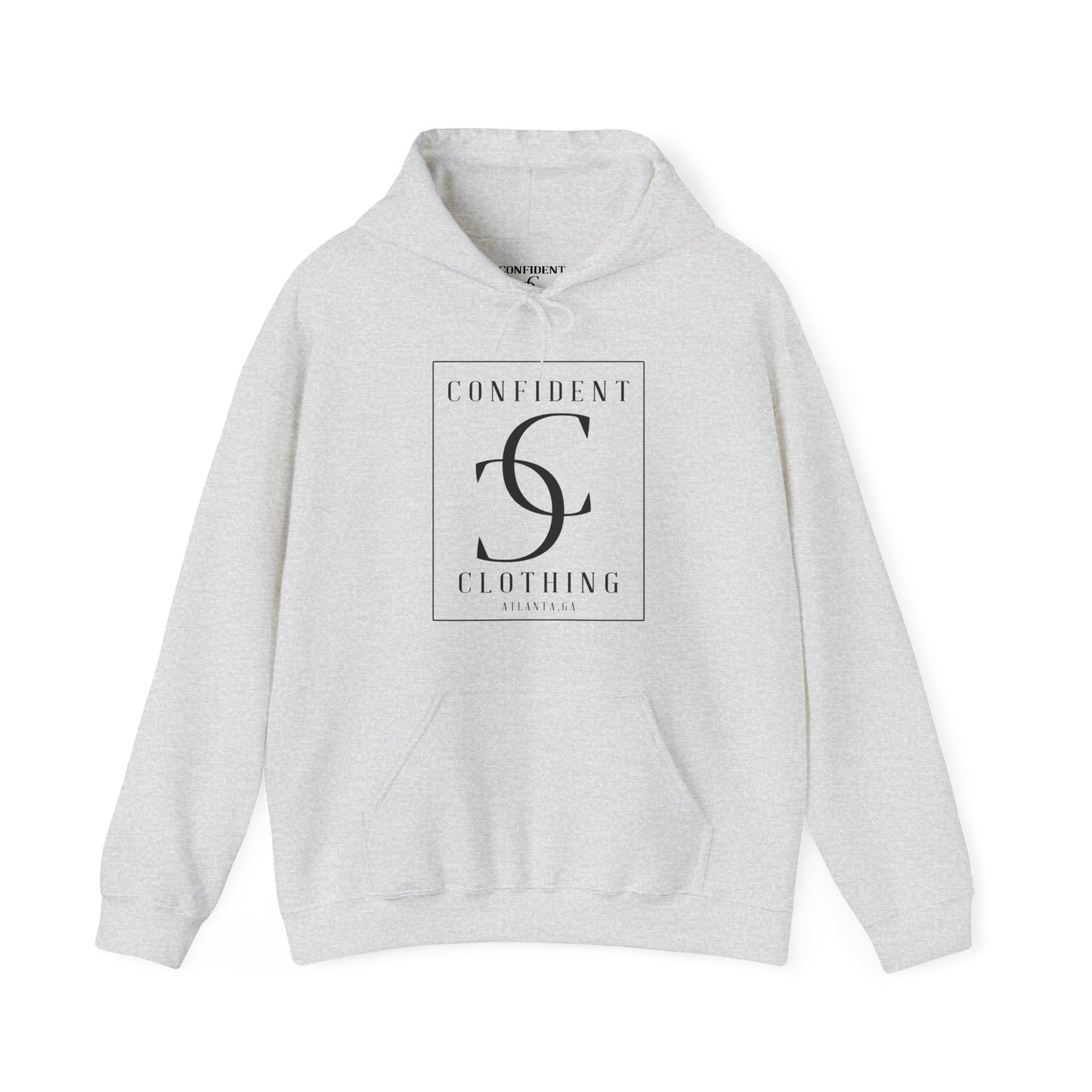 cc (Unisex) multi-color Confident Clothing Luxury Hooded Sweatshirt (black logo)