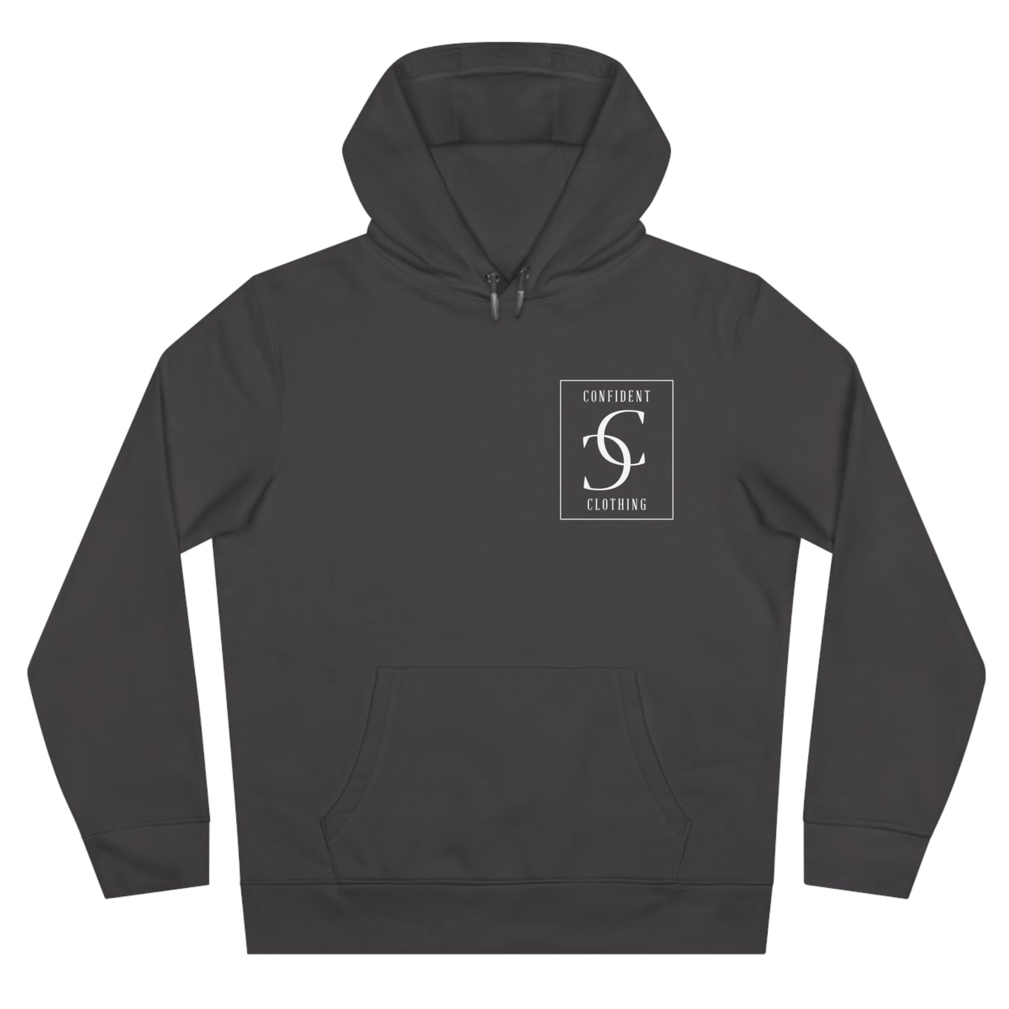 (hoodie unisex) multi-color Confident Clothing Luxury Hooded Sweatshirt (big cc white logo on back)
