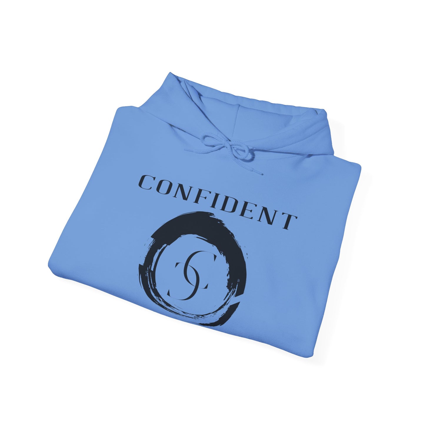 cc (Unisex) multi-color Confident Clothing Luxury Hooded Sweatshirt black logo swirl nc)