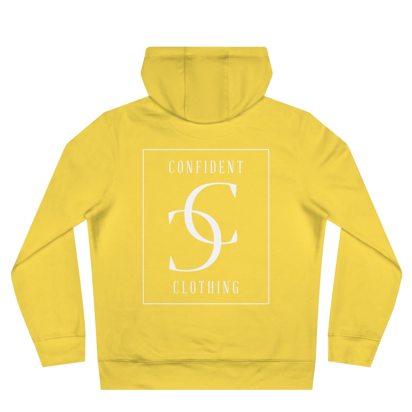 (hoodie unisex) multi-color Confident Clothing Luxury Hooded Sweatshirt (big cc white logo on back)