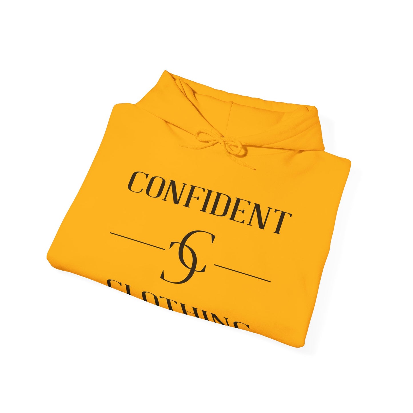 cc (Unisex) multi-color Confident Clothing Luxury Hooded Sweatshirt (black logo)