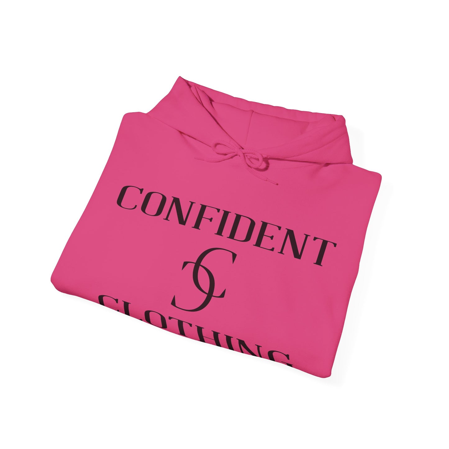 cc (Unisex) multi-color Confident Clothing Luxury Hooded Sweatshirt (black logo)