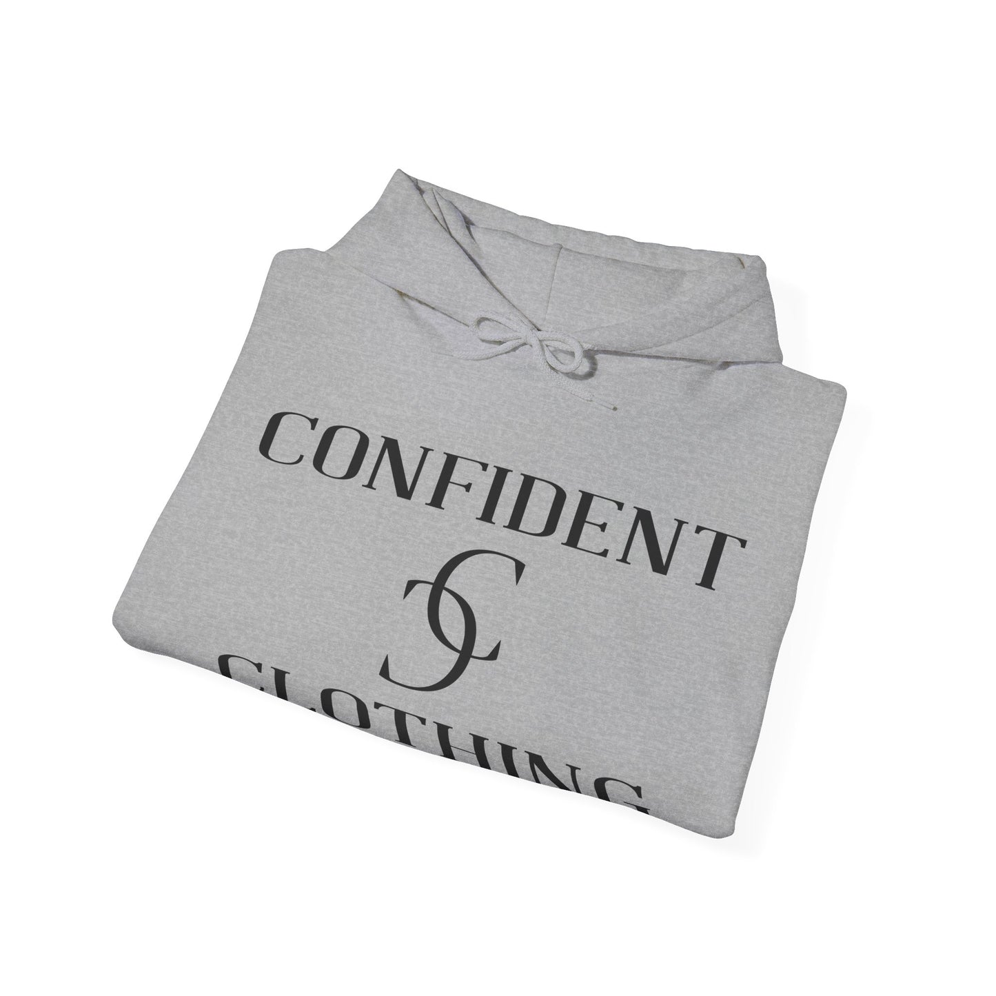 cc (Unisex) multi-color Confident Clothing Luxury Hooded Sweatshirt (black logo)