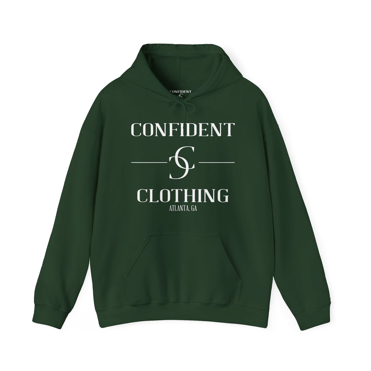 cc (Unisex) multi-color Confident Clothing Luxury Hooded Sweatshirt (white logo)