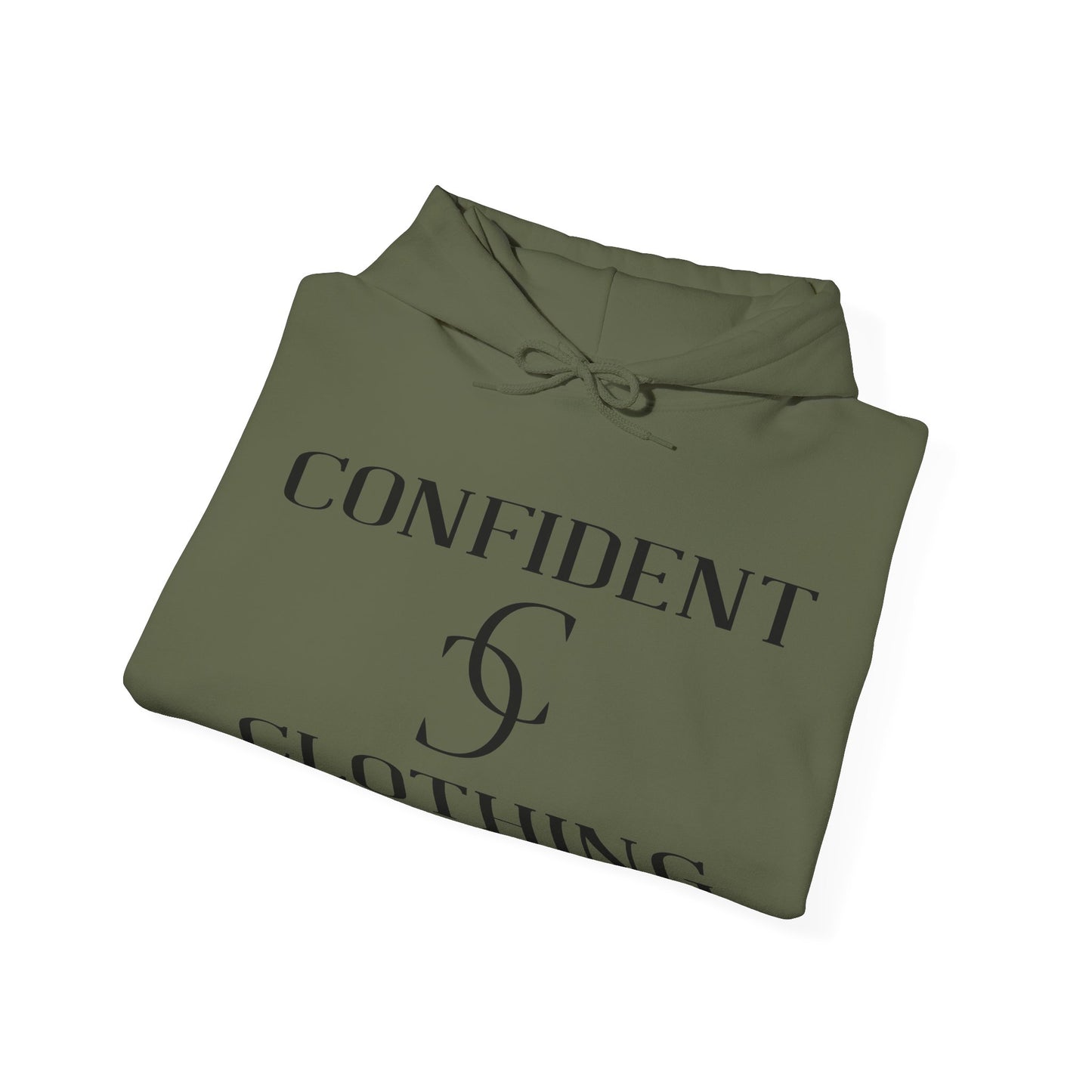 cc (Unisex) multi-color Confident Clothing Luxury Hooded Sweatshirt (black logo)