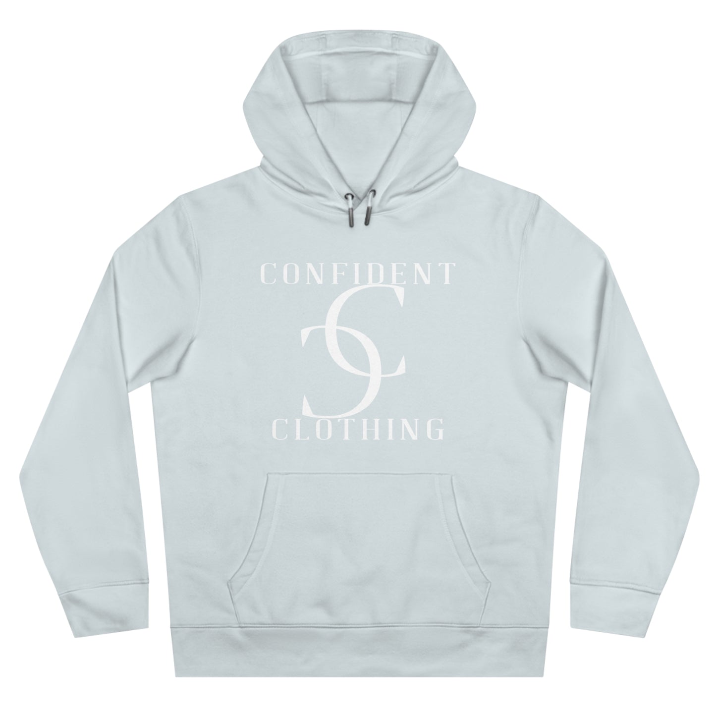 (hoodie unisex) multi-color Confident Clothing Luxury Hooded Sweatshirt (big cc white logo)